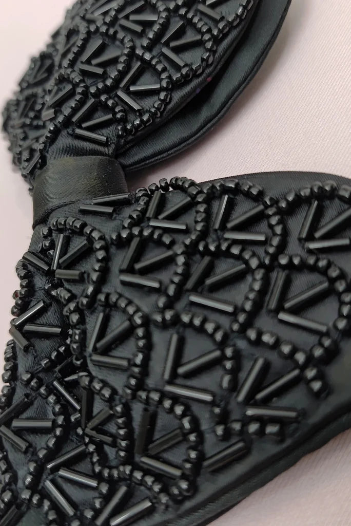 Men's Premium Black Bow Tie, Designer Bow Tie for Wedding and Events