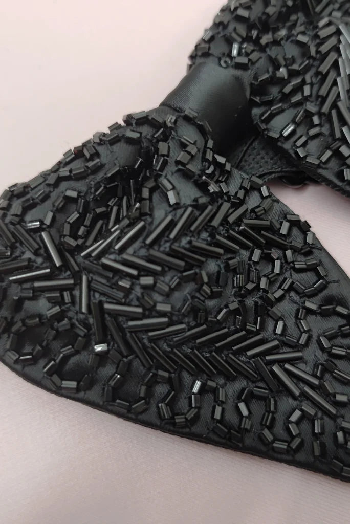 Men's Premium Black Bow Tie, Designer Bow Tie for Wedding and Events
