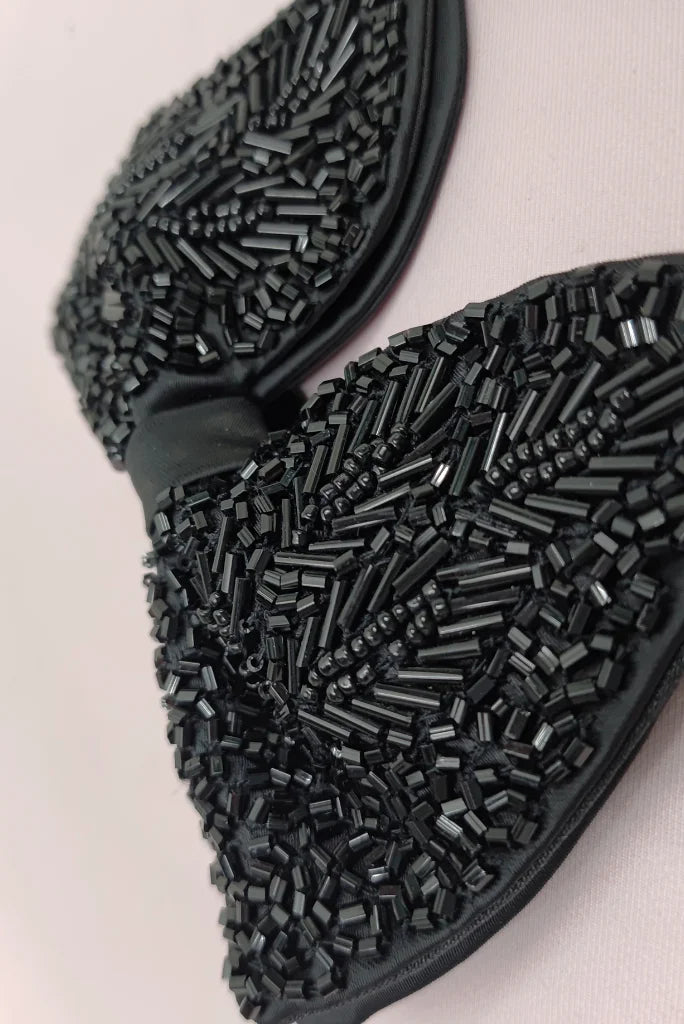 Men's Premium Black Bow Tie, Designer Bow Tie for Wedding and Events