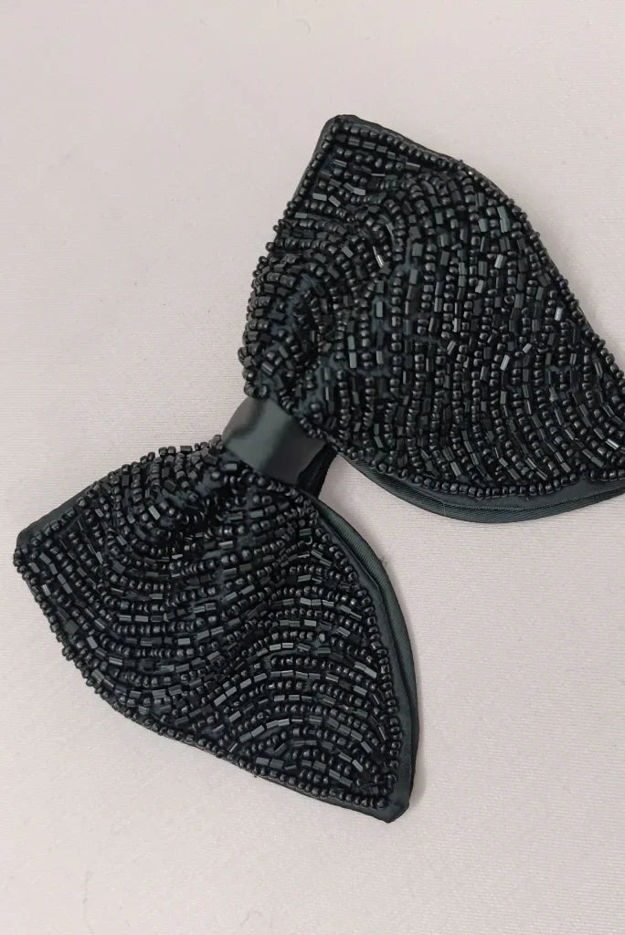 Men's Premium Black Bow Tie, Designer Bow Tie for Wedding and Events