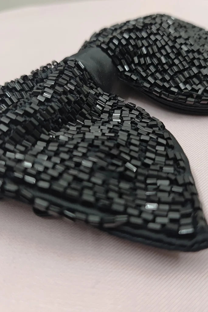 Men's Premium Black Bow Tie, Designer Bow Tie for Wedding and Events