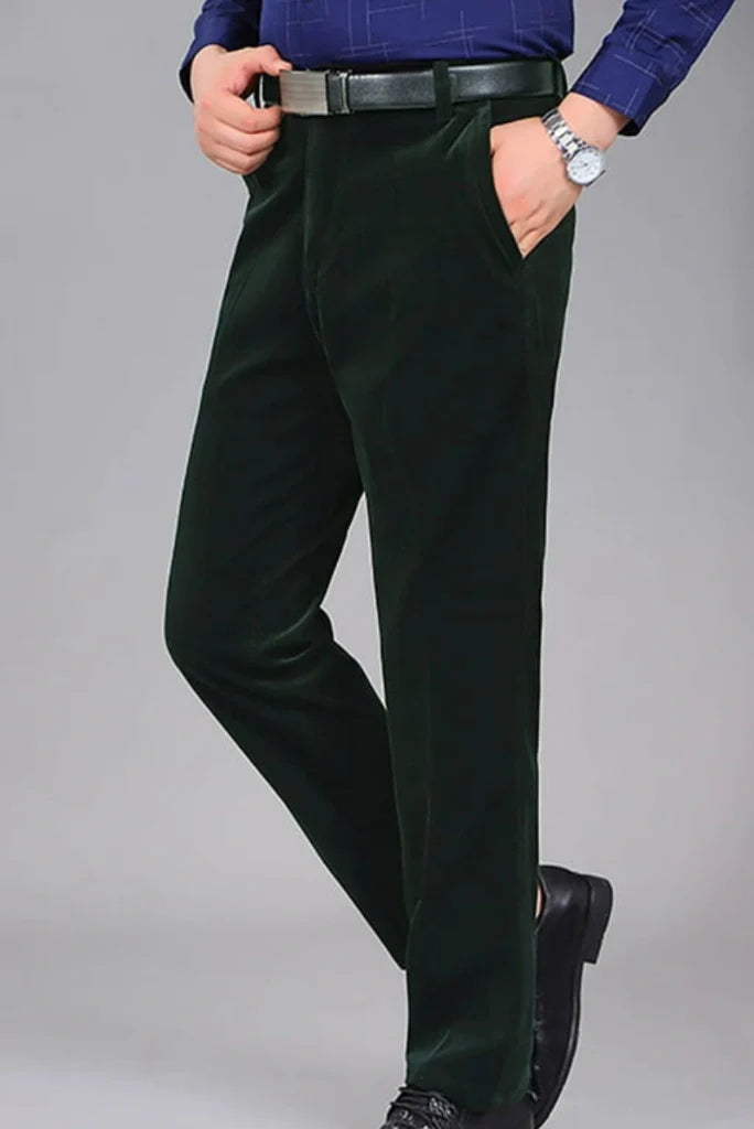 Men Velvet Emerald Green Formal Pant Dinner Night Trouser & Wedding Casual Bottom Pants