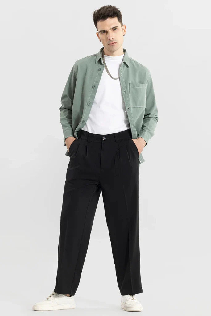 Men's Black Korean Pants – Effortlessly Stylish for Any Season