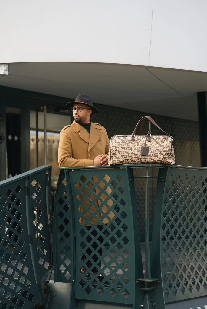 Men's Brown Double Breasted Wool Overcoat Stylish Long Coat Vintage Trench Coat For Men Dinner Party Jacket Evening Wear Coat