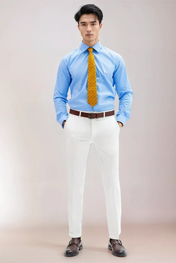 Men's White Pant For Men Groom Wear Pant & Formal Party Wear Trouser