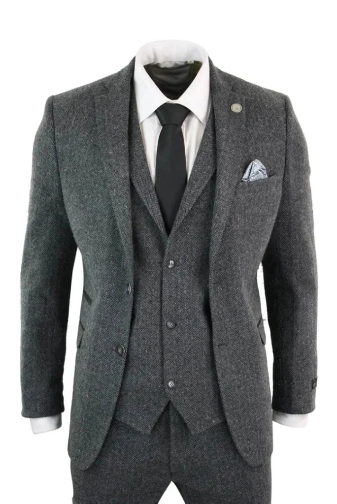 Men's Dark Grey Tweed Blazer For Every Occasions Semi Formal Business Wear & Casual Wear