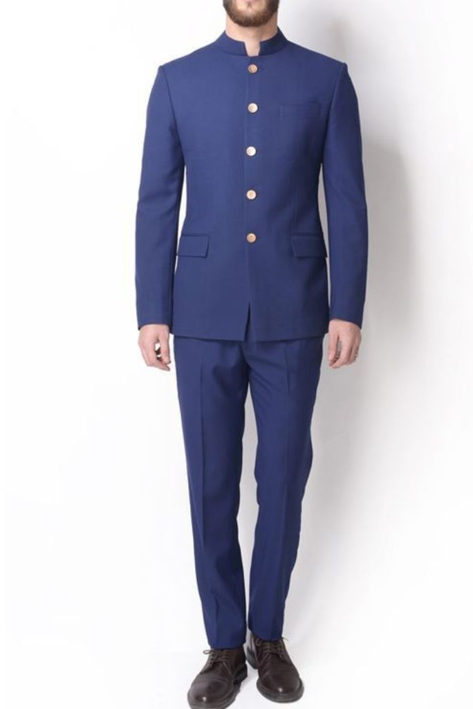 Mens Blue Jodhpuri Bandgala Suit Wedding Suit Royal Wedding Function Suit Blue party Wear Suit