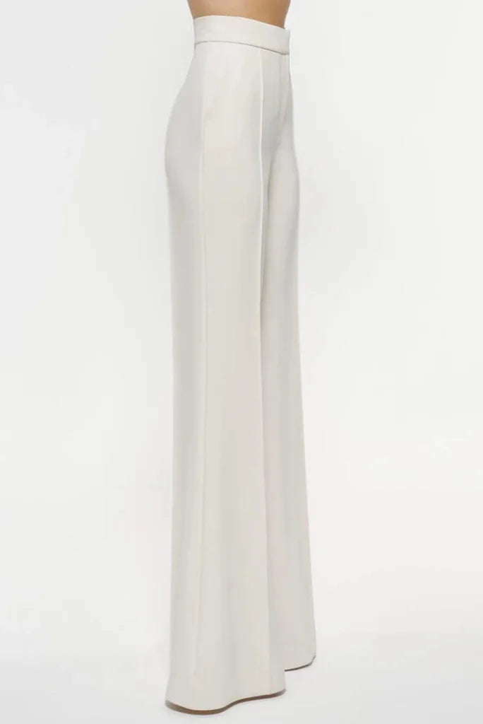 Designer White Embroidery Blazer Suit For Women, Peplum Styled blazer and Fit Flare Pant for Christmas and Bridesmaid