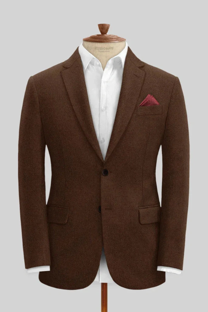 Men's Rust Tweed Blazer Classic Wool Jacket For Fall & Winter For Every Occasion
