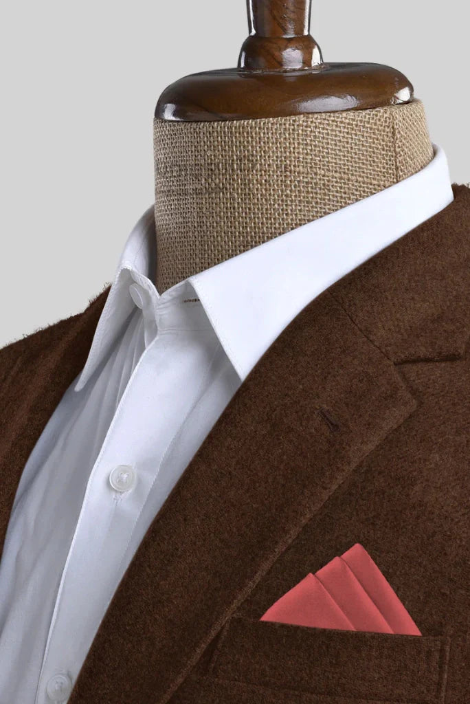 Men's Rust Tweed Blazer Classic Wool Jacket For Fall & Winter For Every Occasion