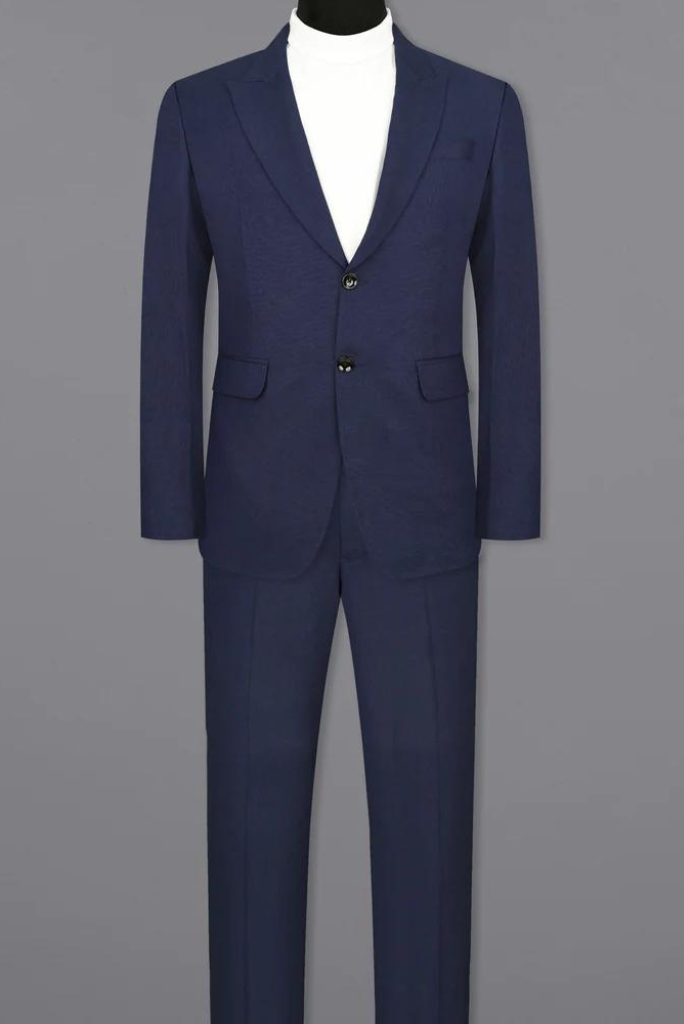 Mens Blue Suit Stylish Two Piece Suit Wedding Suit Dinner Suit Slim Fit Suit Formal Elegant Tailoring Suit For Him