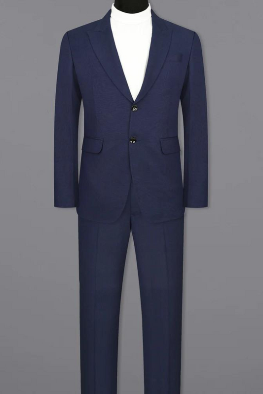 Mens Blue Suit Stylish Two Piece Suit Wedding Suit Dinner Suit Slim Fit Suit Formal Elegant Tailoring Suit For Him
